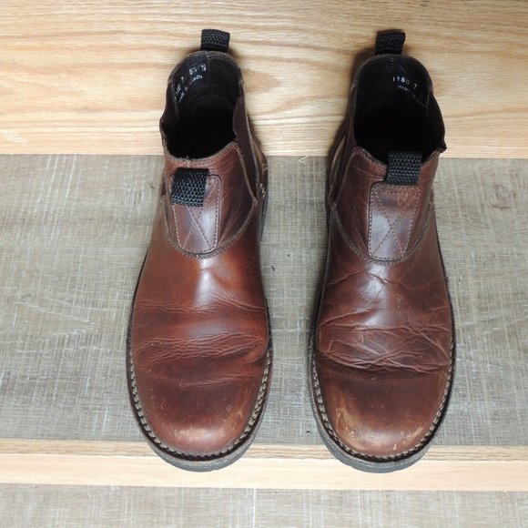 H. S. Trask bison leather pull-on boots - Picture 2 of 6
